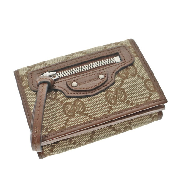 Balenciaga  Trifold GUCCI GG Neoclassic Guccissima Brown Hacker Wallet - Picture 1 of 6